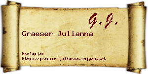 Graeser Julianna névjegykártya